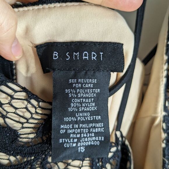 B. Smart Black Lace Halter Open Back High Low Midi Dress - Picture 7 of 7